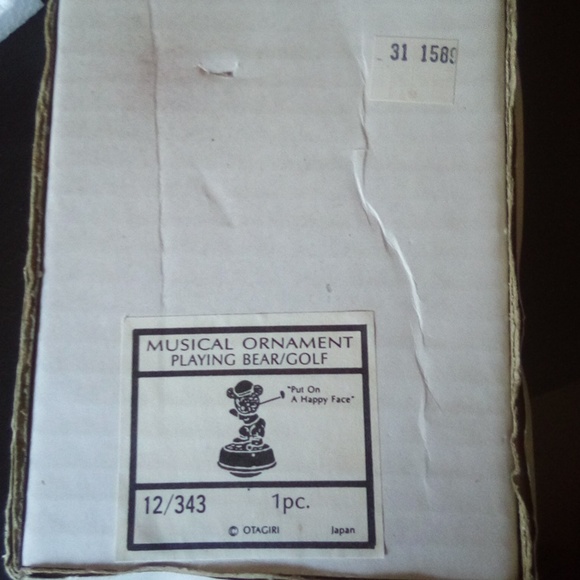 New old stock, Musical rotating figurine, Golfing Bear - Picture 7 of 11